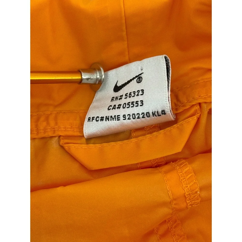 Nike Vintage Air Anorak Windbreaker XL Nylon Orange Center Swoosh TN Vols 90s